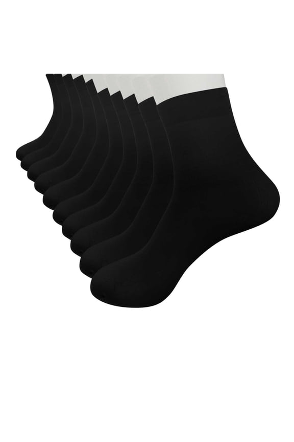 10-Pack Bamboo Charcoal Fiber Breathable Thin Short Socks