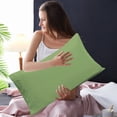 thumbnail image 1 of EazyTech 2 Pack King Pillow Cases with Envelope Closure 20x36 Inches - Soft Brushed Microfiber Pillowcase Shrinkage & Fade Resistant, 4-Inch Hem with Piping, Machine Washable Army Green, 1 of 6