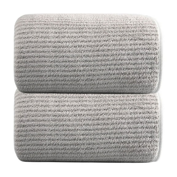 EazyTech 2 Pack Microfiber Hand Towels Lint Free Quick Dry Absorbent Double Sided Thick Towel Set for Bath Hair & Body,14"x30"(Gray)