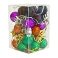 thumbnail image 1 of EazyTech 24Pcs 0.8" Small Christmas Tree Ornaments Set Halloween Decorations Hanging Balls for Mini Wreaths Tabletop Trees Party Crafts Holiday Decor, 1 of 6