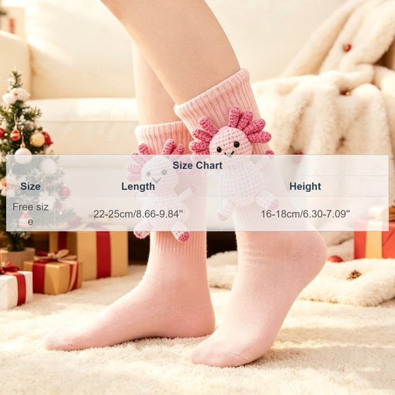 EazyTech 3D Knit Animal Socks, Fuzzy Cute Novelty Animal Sock Hand Crocheted, New Novelty Floor Sock for Christmas