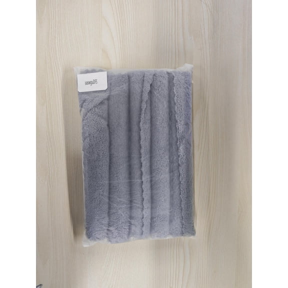 uaswguDFS 5 Pack Plush Velvet Hand Towel Set Super-Absorbent Soft Cleansing Face Towel 12x24in for Bathroom,Kitchen,Spa,Gym (Light Gray)