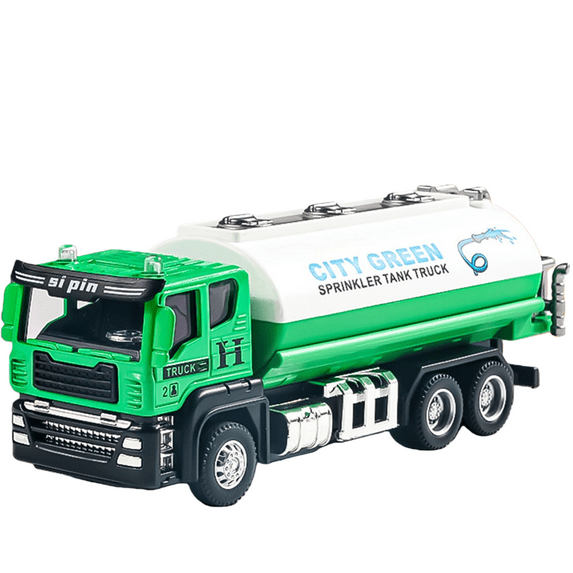 EazyTech Alloy Water Sprinkler Truck Garbage Truck Dump Truck Toys, Friction Power Vehicle Construction Play Toy Car for Toddlers Boys Age 3-6, Birthday Christmas Gifts Idea