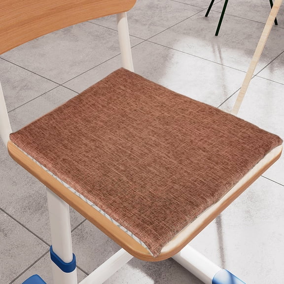EazyTech Breathable Square Office Seat Cushion for Office Dining Chair/Stool/Sofa/Floor - High-Density Foam Support, Machine Washable 16 x16 Inch Coffee