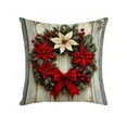 thumbnail image 1 of EazyTech Christmas Blessing Pillow Cover 18x18 Inch Linen Decorative Throw Covers Home Holiday Decor for Sofa Living Room, 1 of 6
