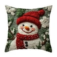 thumbnail image 1 of EazyTech Christmas Pillow Covers 18x18 Inch Embroidered-Look Linen Farmhouse Holiday Decorative Throw Pillow Cover for Sofa Living Room​​, 1 of 6