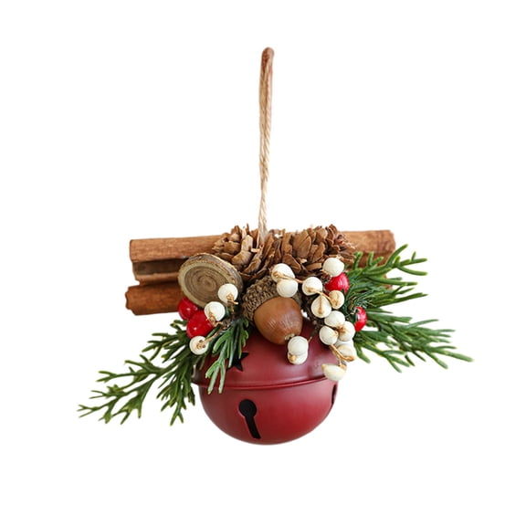 EazyTech Christmas Tree Hanging Bells Metal Pinecone Ornament for Home Festive Decor, Holiday Room & Door Decoration, Durable Gift for Christmas Ambiance