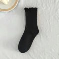 thumbnail image 1 of EazyTech Crew Socks for Women Nylon Casual Solid Color Stretchy Socks for Women, 1 of 2