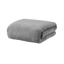 EazyTech Extra Large 14x30 Inch Super Absorbent Velvet Hand Towel for Adults, Quick Dry Hair & Body Towel for Home, Travel, Gym, Pool, Camping - Fleece Material (Gray)