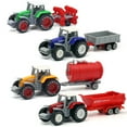 thumbnail image 1 of EazyTech Farm Tractor Toys 4 Pack Friction Powered Push & Go Toy Vehicles Plastic Farm Tractors with Detachable Parts, Educational Agriculture Pretend Play Gifts for Toddlers Boys Girls Ages 3-6, 1 of 9