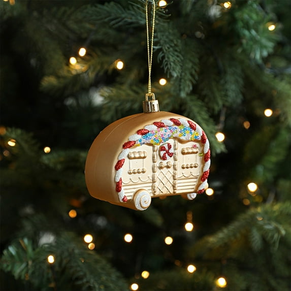 EazyTech Festive Christmas Tree Pendant Ornament Durable Shatterproof Hanging Decor for Window, Home Holiday Ambiance with Snowflakes & Reindeer