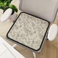 thumbnail image 1 of EazyTech French Style Vintage Floral Dining Chair Cushion Non-Slip - Washed Winter Plush Square Seat Pad 16x16 Inch Home Decor Gifts Beige, 1 of 6