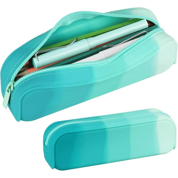 EazyTech Gradient Silicone Pencil Case - Waterproof Flexible Storage for Campus/Office | Ergonomic Design Spacious & Durable Stationery Organizer​