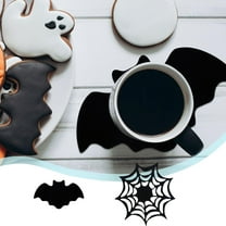 EazyTech Halloween Spider Web Bats Coasters Heat Resistant Non Slip Cup Mat for Party Table Decorations