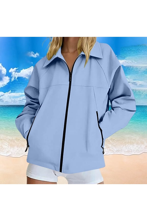Hiking Jacket for Women Summer Lightweight Waterproof Windbreaker Packable Jackets Quick Dry Running Rain Coat with Hood