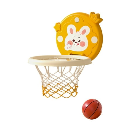 EazyTech Indoor Basketball Hoop Set for Kids, Foldable Mini Basketball Goal Toy with Silent Ball & Pump, Early Education Sports Gift for Toddler Ages 3+ Years