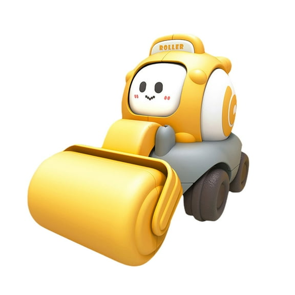 EazyTech Inertial Sliding Whistle Construction Truck Road Roller Toy Interactive Face-Changing Engineering Vehicle with Sound Effects,Auditory & Breath Training, Educational Gift for Kids Ages 3+