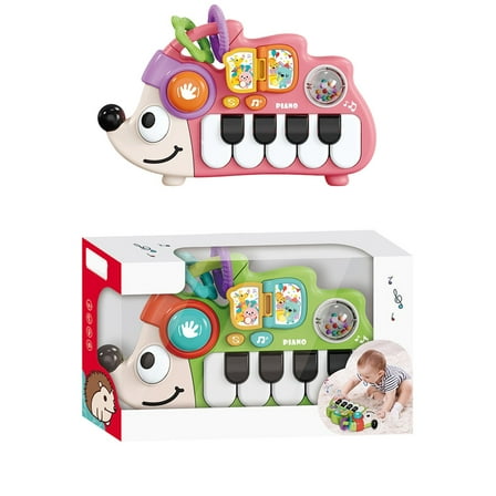 EazyTech Kids All-in-One Musical Learning Electronic Keyboard Piano with Interactive Song Cards, Portable Early Education Instrument Toy with Animal Sounds & Light-Up Keys, Gifts for Toddlers Age 3+