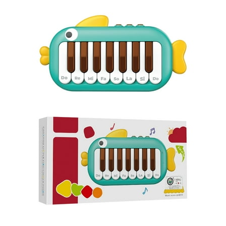 EazyTech Kids First Piano Learning Toy with Do-Re-Mi Keys, Portable Electronic Keyboard with Light-Up Notes, Early Music Education Instrument for Toddlers, ABS Safe Musical Gift