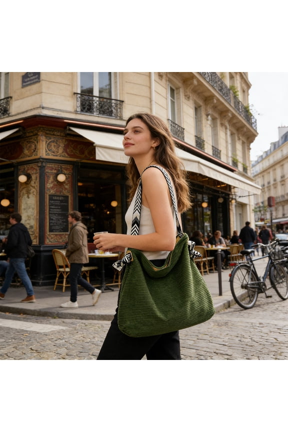 Large Capacity Polyester Commuter Shoulder Crossbody Bag for Women, Lightweight Travel Purse with Adjustable Strap, Multi-Compartment Tote for Everyday Essentials