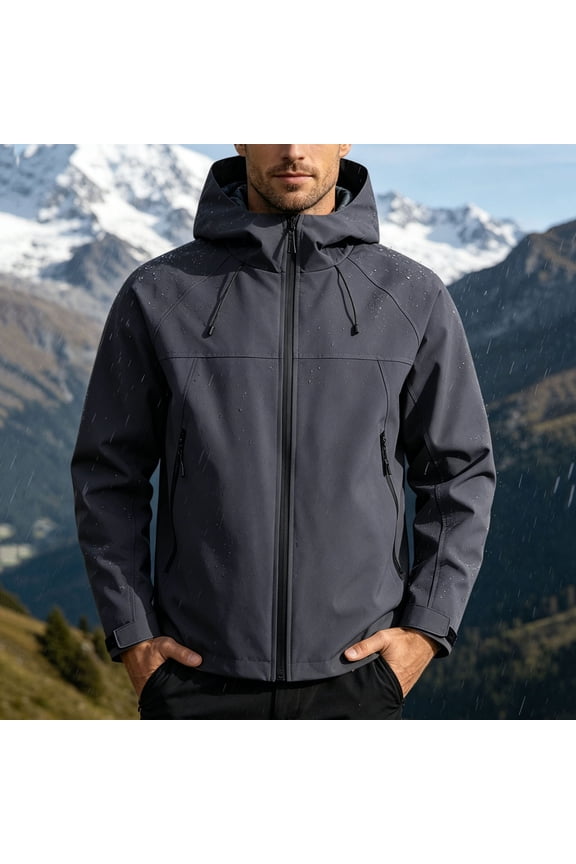 Mens Light Weight Rain Jackets Waterproof With Hood Lightweight Unisex Shell Jacket For Cycling Golf Hiking Outdoors