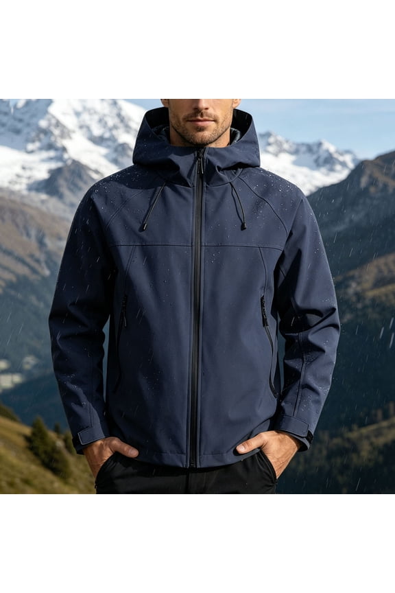 Mens Light Weight Rain Jackets Waterproof With Hood Lightweight Unisex Shell Jacket For Cycling Golf Hiking Outdoors