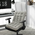 thumbnail image 1 of EazyTech Non-Slip One-Piece Rocking Chair Cushion with Ties Plush Office Desk Seat Cushion with Back Support for Long Sitting 18x39.5inch Gray, 1 of 6