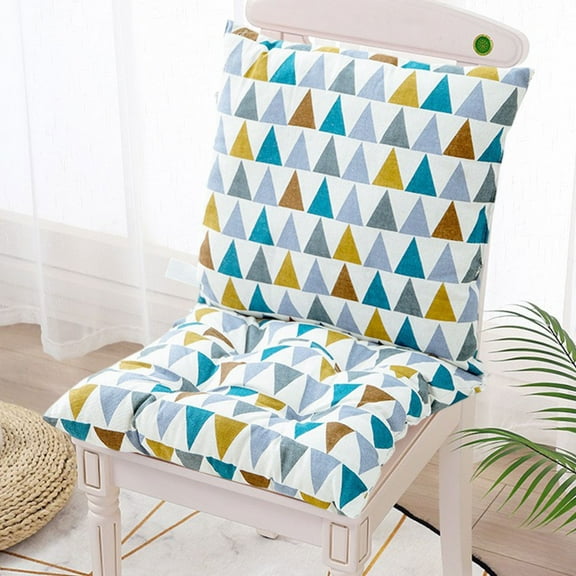 EazyTech Outdoor/Indoor Rocking Chair Cushion for Patio Garden Office Dining Chair One-piece Tufted Pads Set of Upper and Lower with Ties - 16x16x16inch