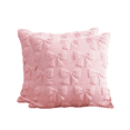 thumbnail image 1 of EazyTech Pink Christmas Pillow Covers 2-Pack 18x18 Inch, 3D Short Plush Bowknot Design for Valentine's Day & Holiday Sofa Decor, Soft Textured Throw Pillow Covers​​ Gifts, 1 of 7