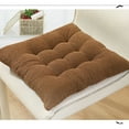 thumbnail image 1 of EazyTech Premium Corduroy Square Chair Cushion- Versatile Seat Pad for Office, Dining & Home Use, 16X16 Inch Machine Washable, Dual-Sided Design, Cotton Filled Coffee, 1 of 5