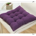 thumbnail image 1 of EazyTech Premium Corduroy Square Chair Cushion- Versatile Seat Pad for Office, Dining & Home Use, 16X16 Inch Machine Washable, Dual-Sided Design, Cotton Filled Purple, 1 of 5