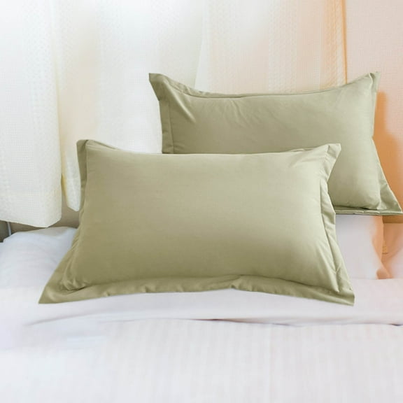 EazyTech Premium Knitted Cotton Pillowcase Set fo 2 - Soft Washable Queen Size Pillow Case with Hidden Zipper 20x30 inch Modern Home Decor for Bedroom Living Room Dormitory & Office