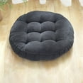 thumbnail image 1 of EazyTech Premium Memory Foam Round Chair Cushion - 16x16in Thickened Soft Corduroy Seat Pad for Kitchen Dining Office Tatami Patio - Cotton Supportive Comfort - Home Decor Cushion Gray, 1 of 6
