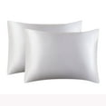 thumbnail image 1 of EazyTech Premium Simulated Silk Pillowcase Set of 2 (20x26 Inches) for Hair & Skin Care,Standard Size Satin Pillow Cases with Envelope Closure, Wrinkle-Free Gifts for Women & Men Gray, 1 of 5