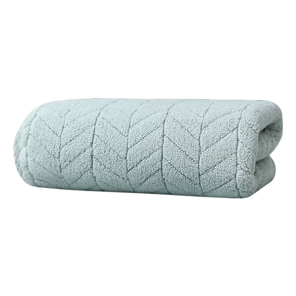 EazyTech Premium Velvet Plush Hand Towel - Ultra Soft, Highly Absorbent, Quick Dry Hair & Hand Towel, Non-Shedding, Lightweight Bathroom Towel with Wheat Ear Pattern, Home & Travel Essential (Green)