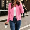 thumbnail image 1 of EazyTech Ribbed Zip Up Jacket for Women Long Sleeve Fall Tops Lightweight Spring Coat Casual Trendy Jackets No Hood, 1 of 9