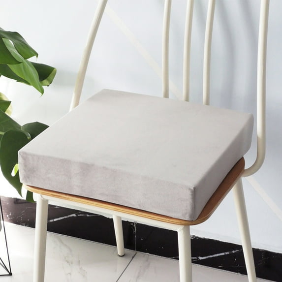 EazyTech Seat Cushion for Office Dining Kitchen Chairs,Wheelchairs or Car Seats Pad 16 Inch Flock Floor Seat Cushion for Living Room Tatami Mat - Multi-Purpose Foam Support Pillow Gray