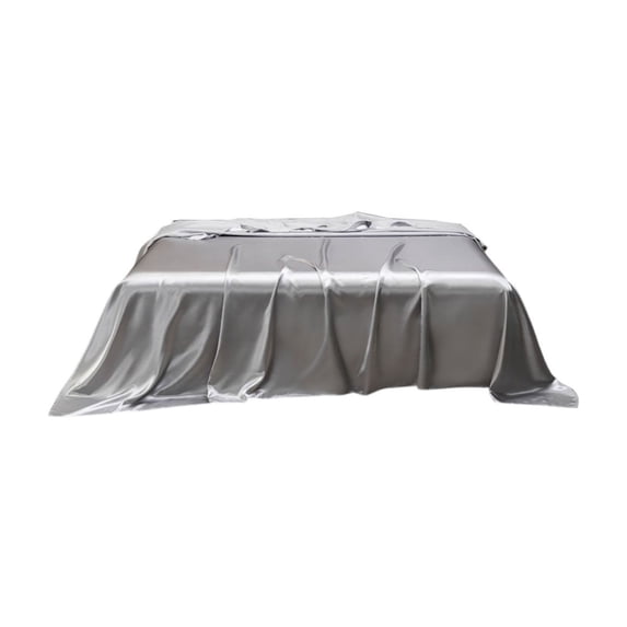 EazyTech Silk Satin Fitted Sheet 66x88 Inches Washable Bedding Set Soft Hotel Luxury Queen Size