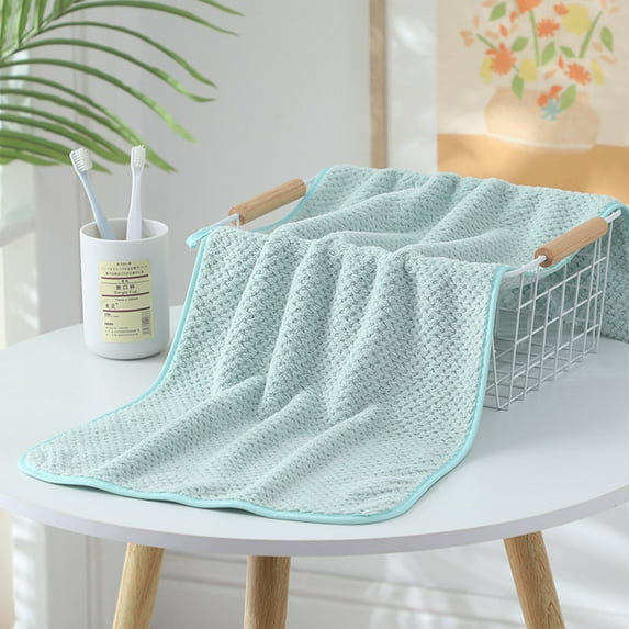 EazyTech Soft Absorbent Thick Hand Towel | 13.78x29.53in Quick Drying Towel for Bathroom Gym/Beach (Green)