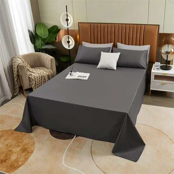 EazyTech Soft Satin Bed Sheet 91"x59" Breathable Soft Silk-Like Sheet for Home Bedding