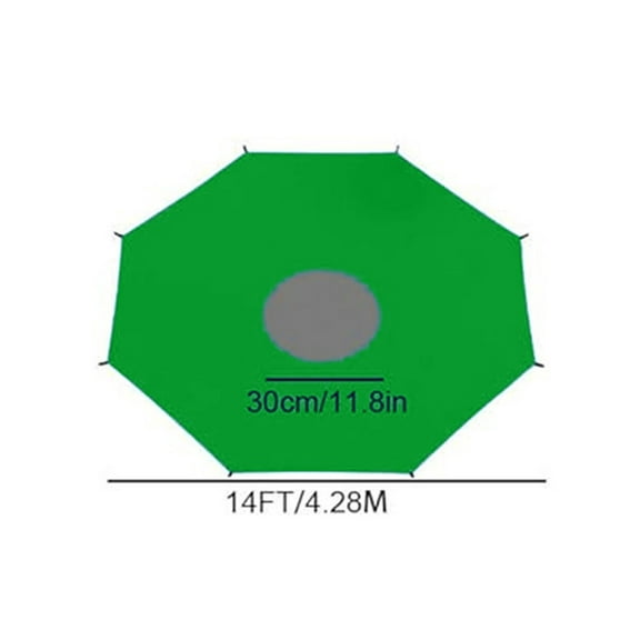 EazyTech Trampoline Sun Shade Cover Without a Pole 14ft, UV-Resistant Weatherproof Trampoline Accessory for Outdoor Backyard Playground Protection