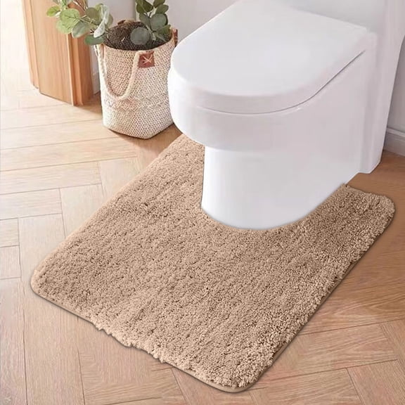 EazyTech U Shaped Bathroom Contour Rug Non-Slip Microfiber Bath Rug Super Absorbent Quick-Dry Toilet Mat for Bathroom Floor, Bathtub and Shower for Floor, Bathtub and Shower 20"x20"