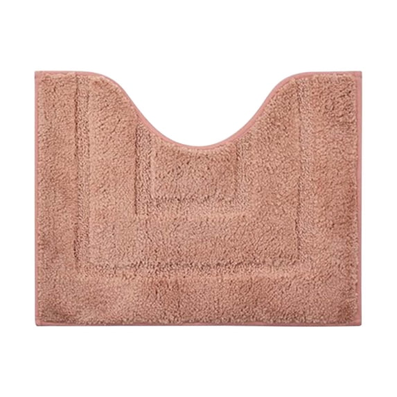 EazyTech U-Shaped Bathroom Contour Rugs Microfiber Bath Rugs Super Absorbent Quick-Dry Toilet Non-Slip Rug, Machine Washable 16"x20"