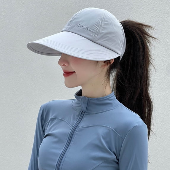 EazyTech Unisex Sun Protection Hat Wide Brim for Cycling Running Hiking Outdoor Sports Fast-Drying Breathable Adjustable Size 21.3"-23.6" UV Block