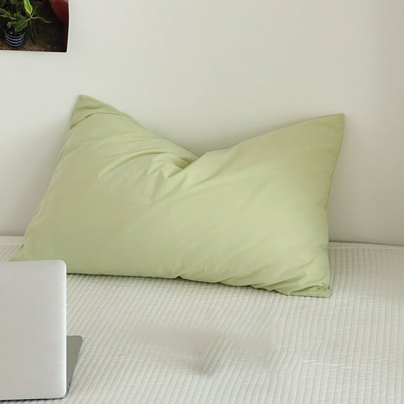 EazyTech Vintage Cotton Pillowcase Queen Standard Size 20x30 Inches Soft Breathable Pillow Case for Bedroom Hotel Dorm Decor 1PC Green