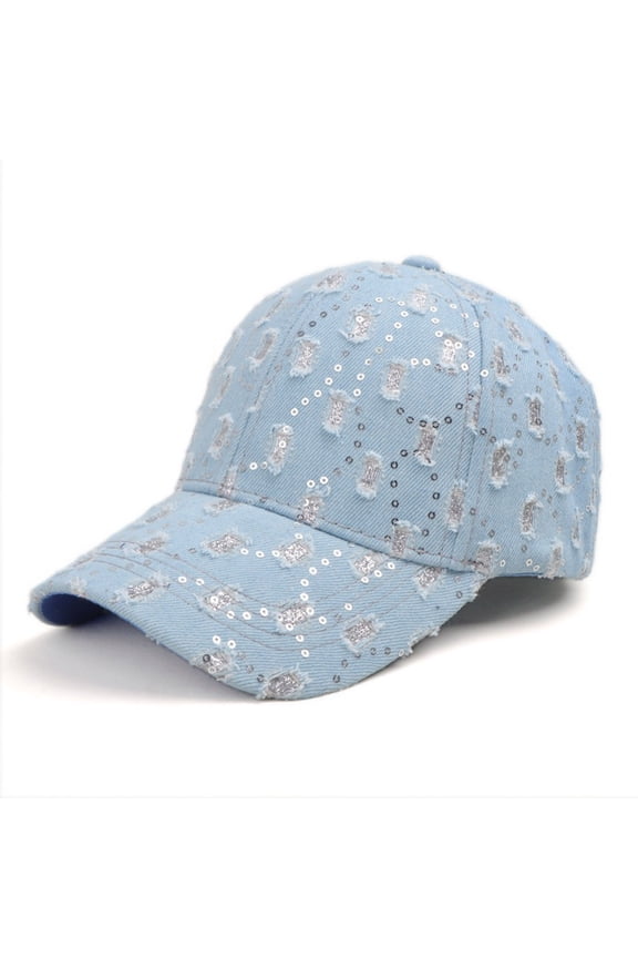 Vintage Washed Denim Baseball Cap Adjustable Classic Low Profile Unconstructed Plain Hat for Men Women Soft Lightweight Cotton Fabric Unisex Outdoor Daily Casual Cap