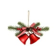 thumbnail image 1 of EazyTech Vintage Wrought Iron Christmas Tree Bells with Red Velvet Bow, Festive Metal Ornament Gifts for Xmas Tree Home Door Decoration, 1 of 6