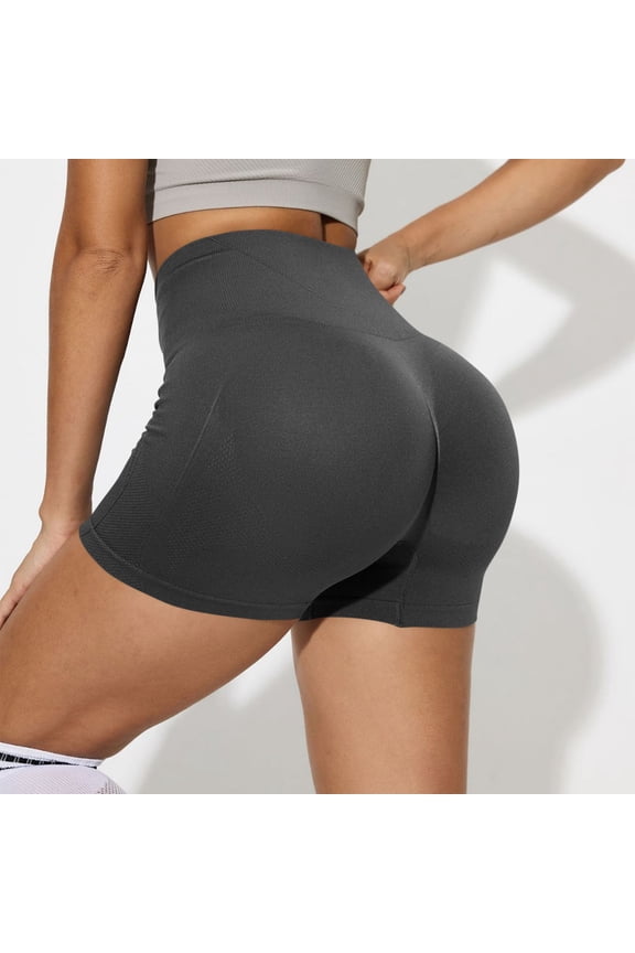 Women Impact Booty Shorts Low Rise Hidden Scrunch Butt Lifting Seamless Workout Gym Running Biker Hot Shorts