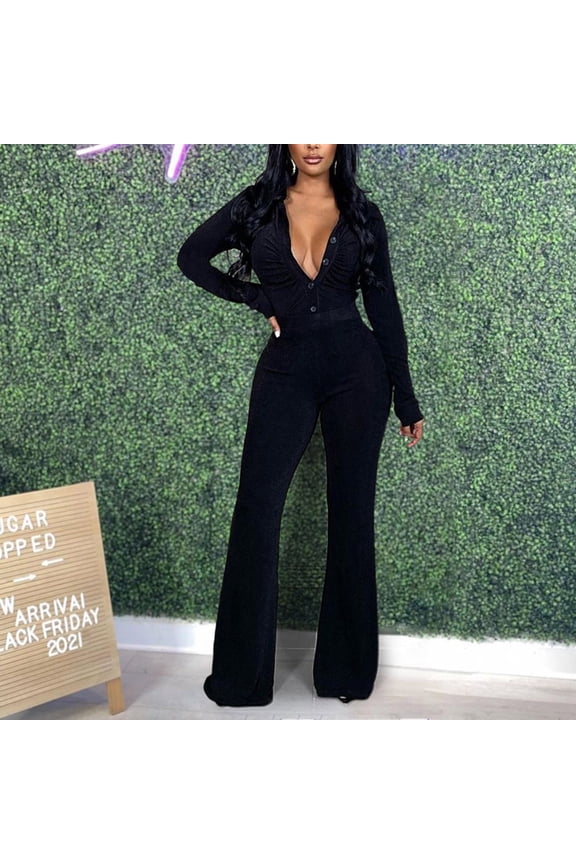 Women Long Sleeve Button Down Pleated Top High Waisted Pants Set Two Piece Outfit Casual Suit