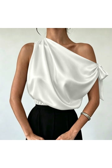 トップス pellicule silky oneshoulder tp Shop Women's Silk One Shoulder Tops for Casual and Elegant Looks